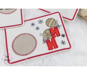 Stickserie ITH - Mug Rugs Weihnachten